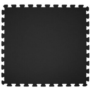 Eva 50 x 50cm Black Solid Interlock Foam Mats - 4 Pack